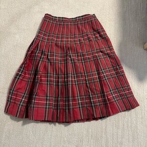 Pendleton Red Plaid A-Line Skirt